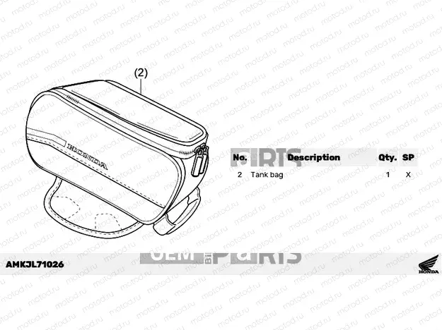 L71-21-06 KIT,TANK BAG