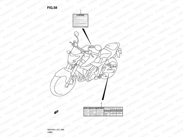 LABEL (GSR750L1 E21)