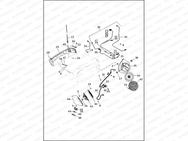 LAMPS AND SPEAKER HOUSINGS, ULTRA TOUR-PAK - FLHTCUTG (1 OF 2)