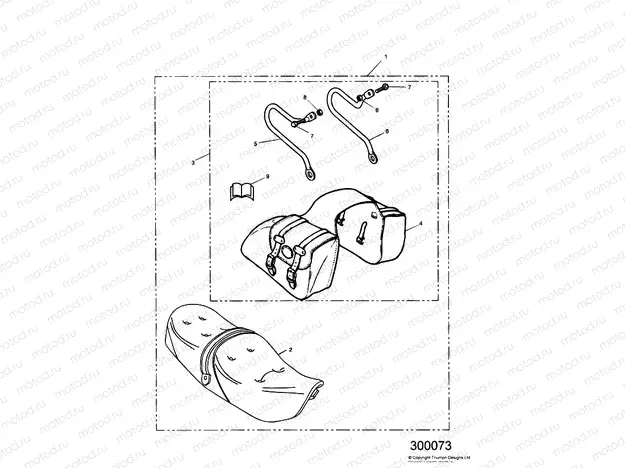 Leather Pannier & King & Queen Seat Kit (from VIN 71699)