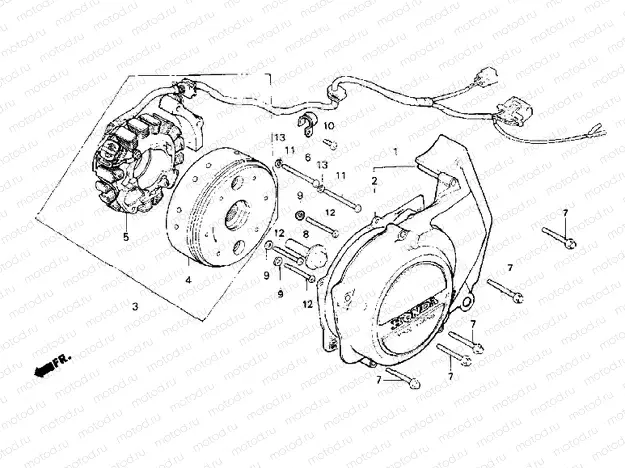 Left crankcase cover/Generator