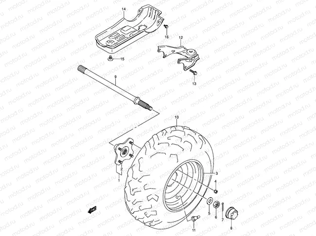 LEFT REAR WHEEL