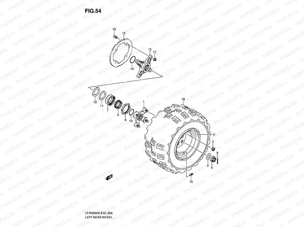 LEFT REAR WHEEL (MODEL K6/K7)