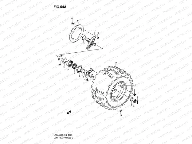 LEFT REAR WHEEL (MODEL K8/K9/L0)