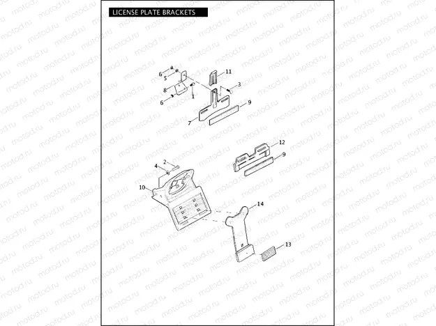 LICENSE PLATE BRACKETS