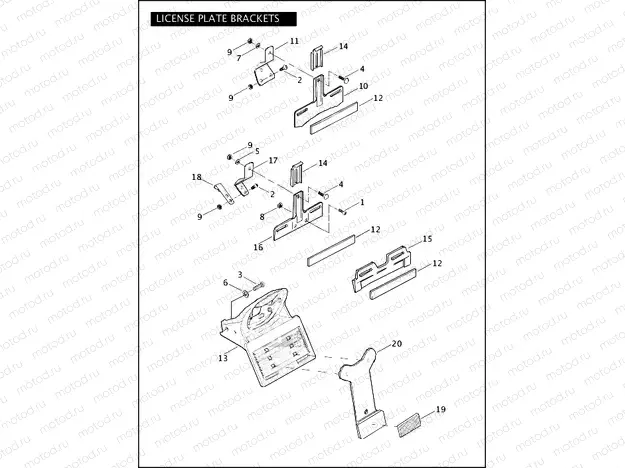 LICENSE PLATE BRACKETS