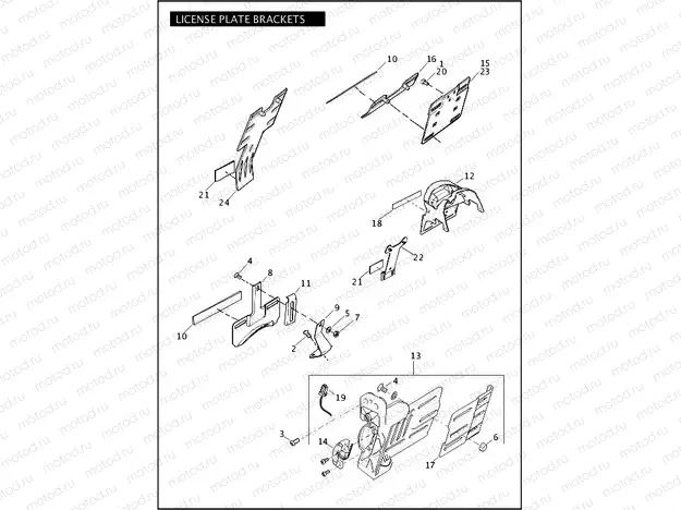 LICENSE PLATE BRACKETS