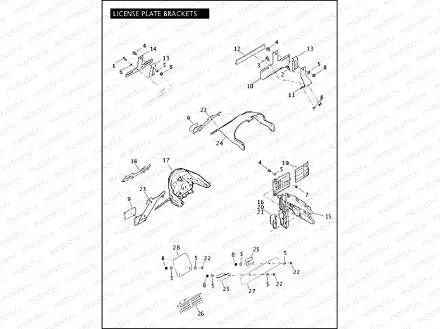 LICENSE PLATE BRACKETS