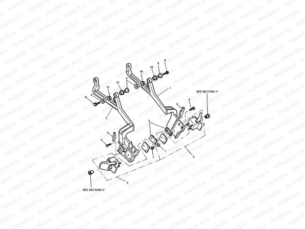 Luggage Mounting Rails Sprint Executive