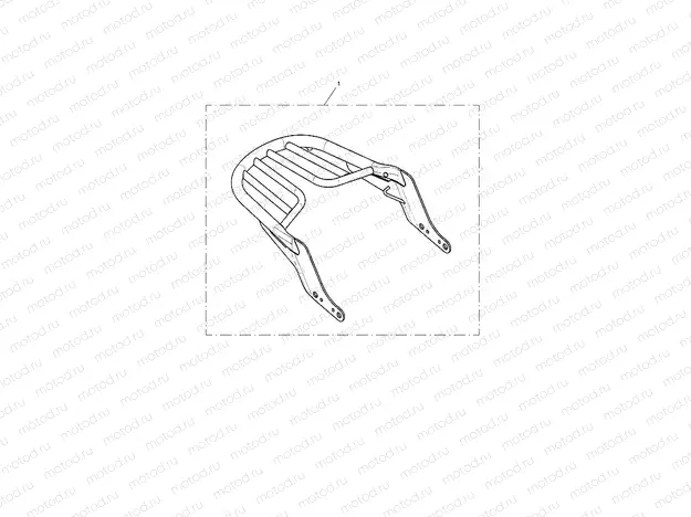 Luggage Rack Kit, Chrome