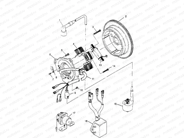 MAGNETO ASSEMBLY  2X4 300 W957530 (4930053005C011) | MAGNETO ASSEMBLY  2X4 300 W957530 (4930053005C011)