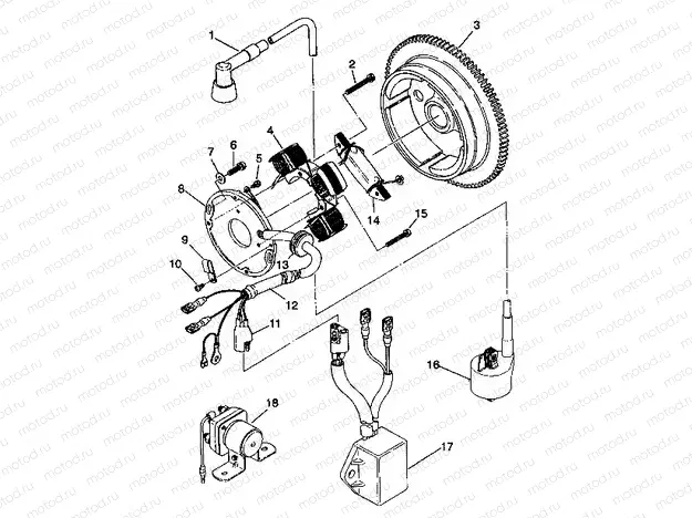 MAGNETO ASSEMBLY Trail Boss W938527 (4924072407031A) | MAGNETO ASSEMBLY Trail Boss W938527 (4924072407031A)