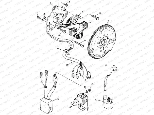 MAGNETO (SPORT) Sport 400L W97BA38C and Trail Blazer W97BA25C (4940124012D010) | MAGNETO (SPORT) Sport 400L W97BA38C and Trail Blazer W97BA25C (4940124012D010)