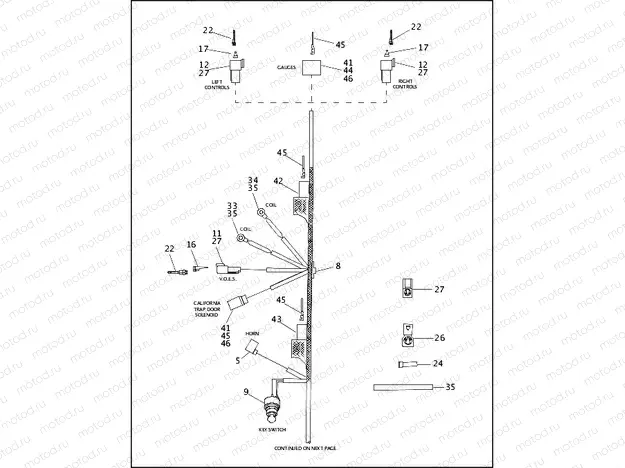 MAIN WIRING HARNESS - 1200 CUSTOM (1 OF 2)