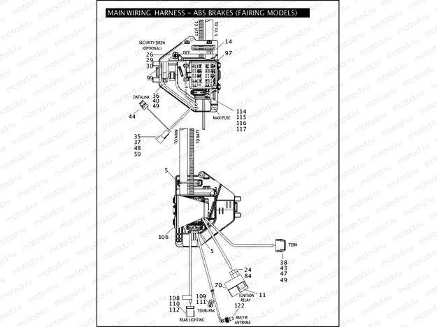 MAIN WIRING HARNESS - ABS BRAKES (FAIRING MODELS) (4 OF 5)