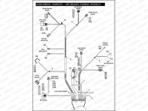 MAIN WIRING HARNESS - ABS BRAKES (FAIRING MODELS) (5 OF 5)