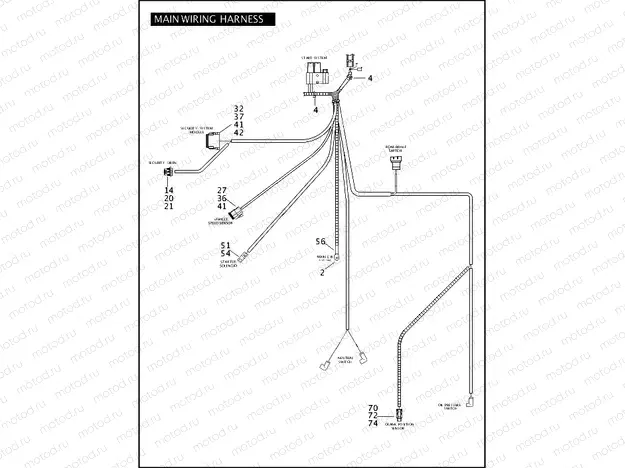 MAIN WIRING HARNESS (CONTINUED)