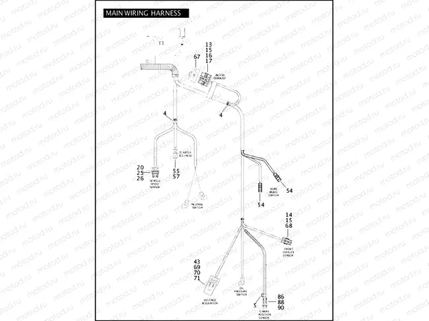 MAIN WIRING HARNESS (CONTINUED)