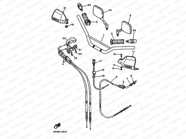 MANUBRIO CABLE DISCO DE FRENO