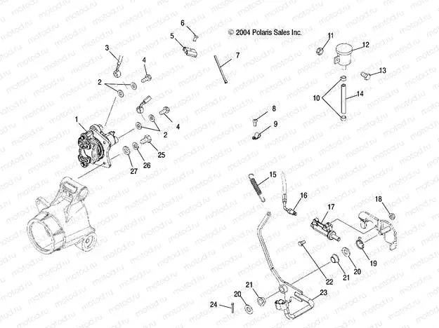MASTER CYLINDER | MASTER CYLINDER, REAR and FOOT PEDAL - A05MH50AB/AC/AG/AH/AL/AT/FB (4994169416B08)
