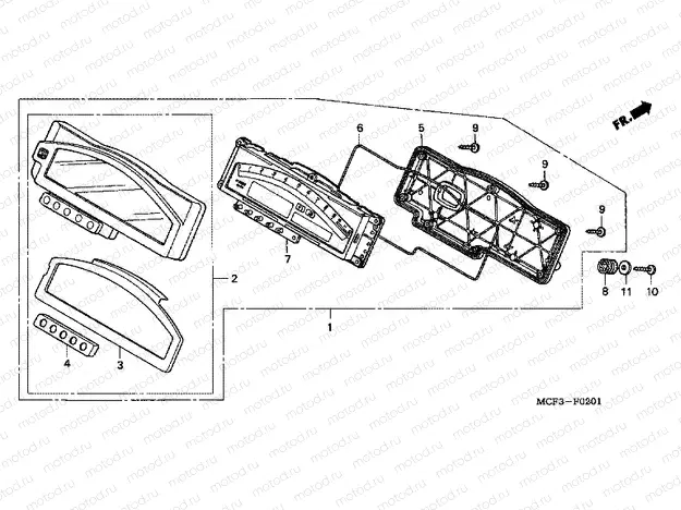 METER F-2-1 (VTR1000SP4 / 5/6)