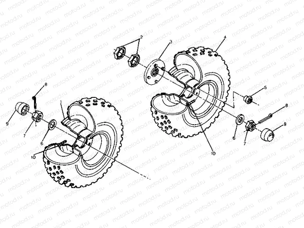 MIDDLE WHEEL ASSEMBLY 6X6 (4919811981041A) | MIDDLE WHEEL ASSEMBLY 6X6 (4919811981041A)