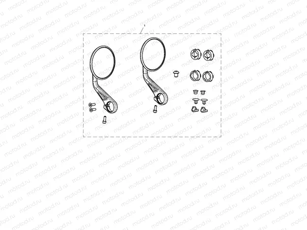 Mirrors, Bar End Kit