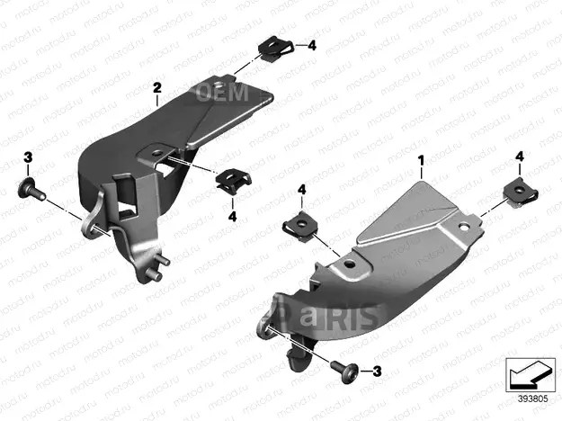 MOUNT, WIND DEFLECTOR