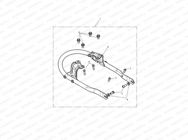 Mounting Kit, Grab Rail, Chrome