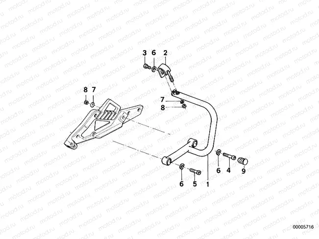 Mounting parts f rear protection bar
