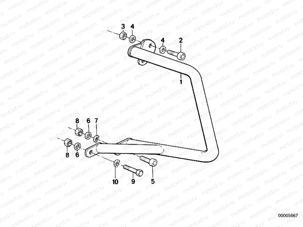 Mounting parts f rear protection bar