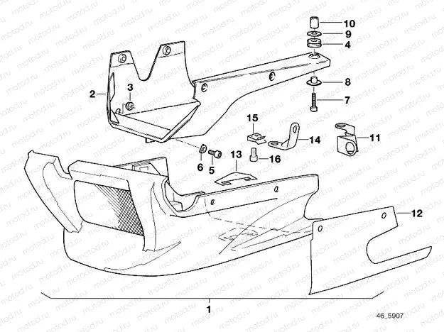 Mounting parts set