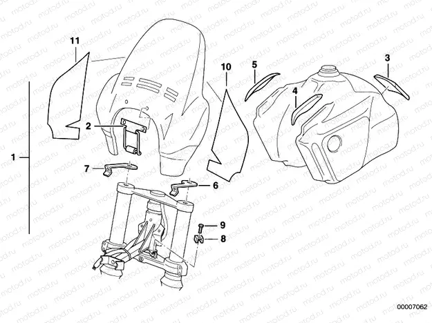 Mounting parts set
