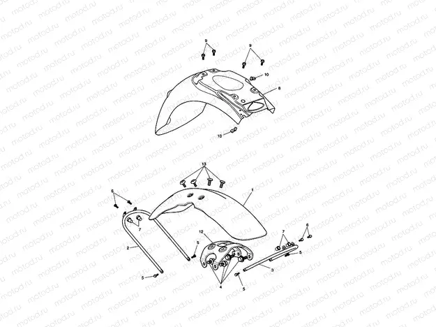 Mudguards- 284635-F2 > Black; 28