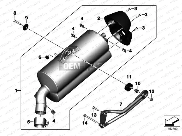 MUFFLER CATALYST/ATTACH.PARTS