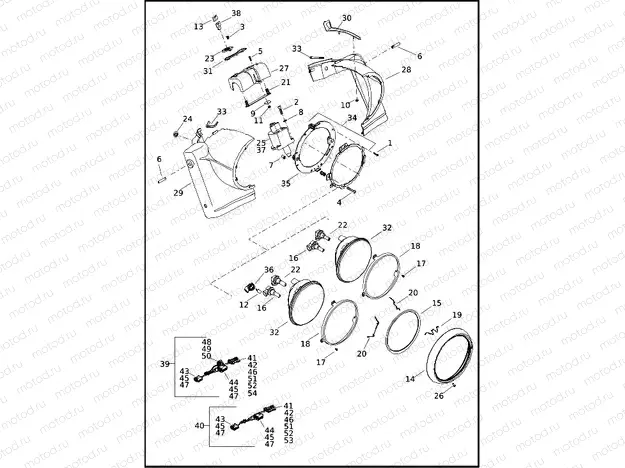 NACELLE AND HEADLAMP - FLHP (1 OF2)