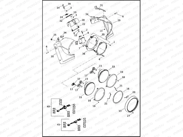 NACELLE AND HEADLAMP - FLHP (2 OF 2)