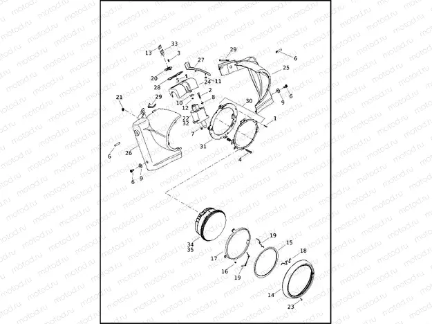 NACELLE AND HEADLAMP - FLHRXS (2 OF 2)