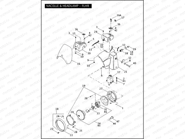 NACELLE & HEADLAMP - FLHR (1 OF 2)