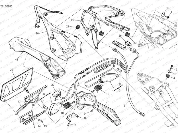 NUMBER PLATE HOLDER - TAIL LIGHT [MOD:959,959 AWS;XST:JAP]