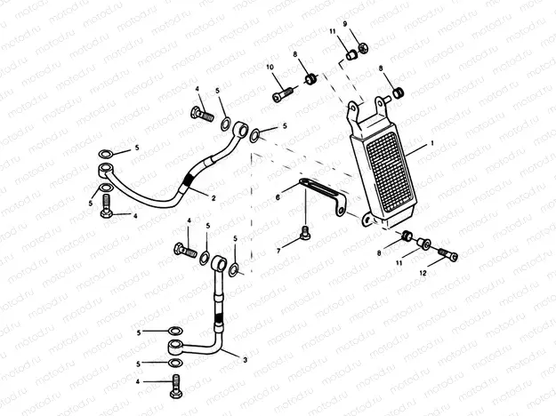 Oil Cooler 885cc Engine