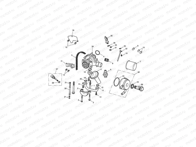 Oil pump drive