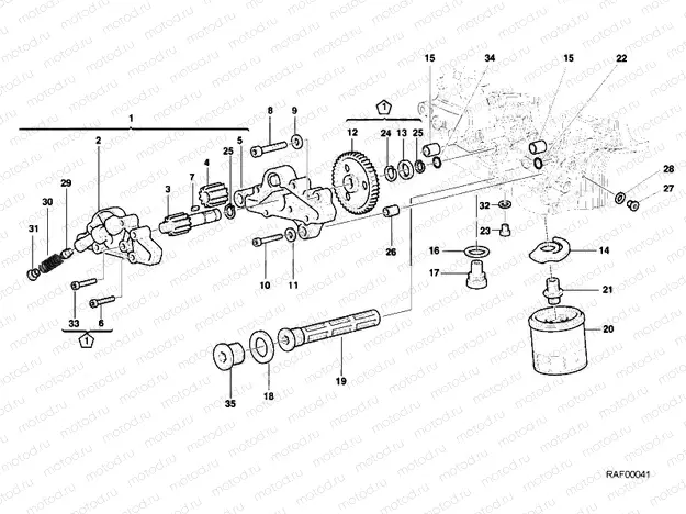 OIL PUMP - FILTER MY01 » LUBRICATION SYSTEM