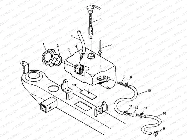 OIL TANK ASSEMBLY 6X6 250 W938727 (4924092409009A) | OIL TANK ASSEMBLY 6X6 250 W938727 (4924092409009A)