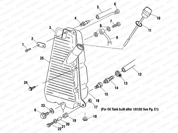OIL TANK (If Built Before 1/01/02) - A02BG50AA/AC (4970027002A11) | OIL TANK (If Built Before 1/01/02) - A02BG50AA/AC (4970027002A11)