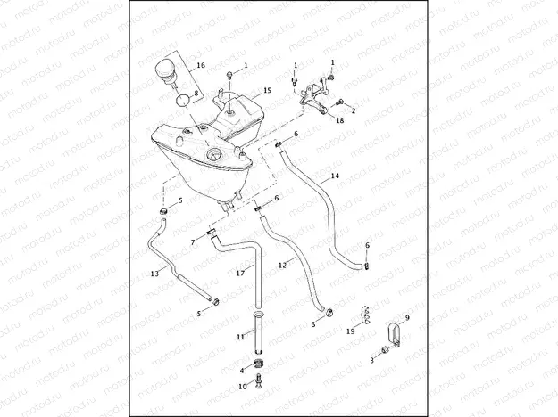 OIL TANK & LINES - 883L/N/R, 1200C/CA/CB/CP/V/X