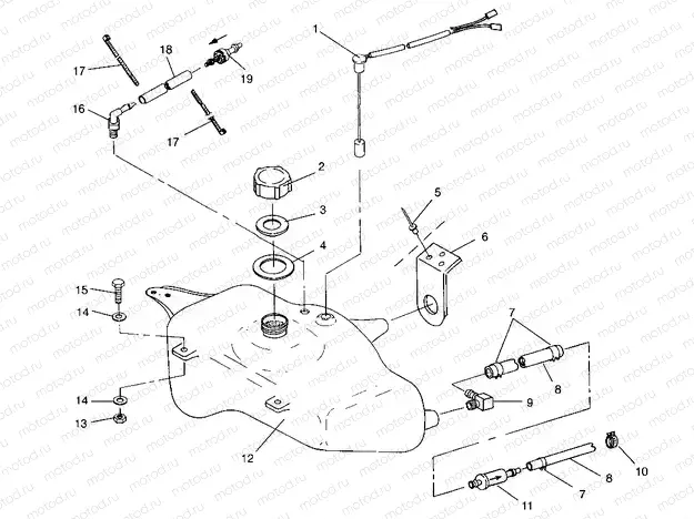 OIL TANK SL 650 B954058 (4930483048A012) | OIL TANK SL 650 B954058 (4930483048A012)