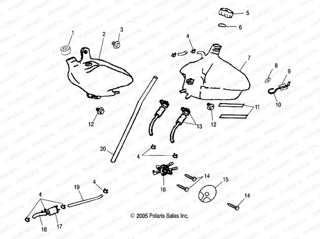 OIL TANK/FUEL TANK - A05FA09CA/CB/CC (4999202309920230B07) | OIL TANK/FUEL TANK - A05FA09CA/CB/CC (4999202309920230B07)