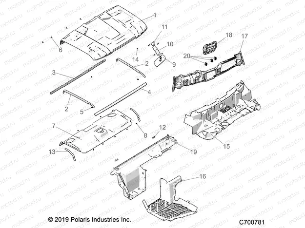 OPT | OPT, PREP AUDIO ROOF, HOOD LINER, REAR CLOSE OFF AND DASH - R20RRU99/A/B (C700781)
