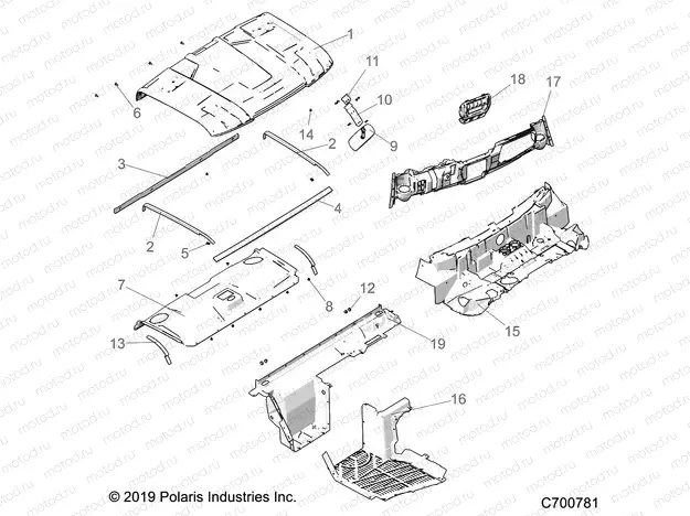 OPT | OPT, ROOF, PREP AUDIO, HOOD LINER, REAR CLOSE OFF AND DASH - R20RRU99A/B (C700781)